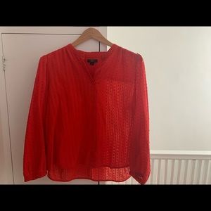 Red J.Crew Blouse
